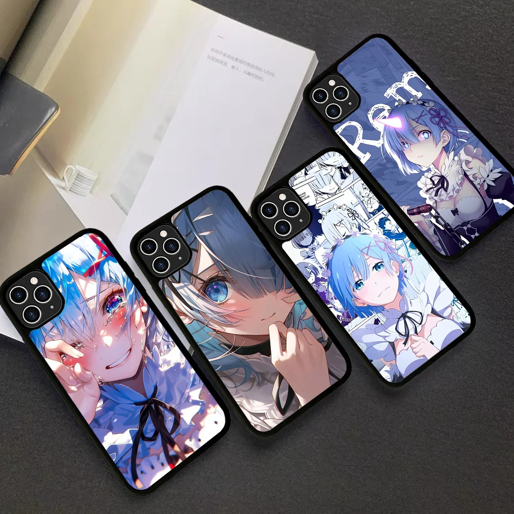 

Rem Japanese Anime Phone Case Silicone PC+TPU For Samsung S10 20 30 22 23 24 Plus Lite Ultra Cover