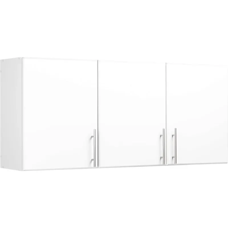 Elite 3-Door Wall Cabinet/Pantry Storage Cabinet White, 54W x 24H x 12D Versatile Garage Wall Cabinet