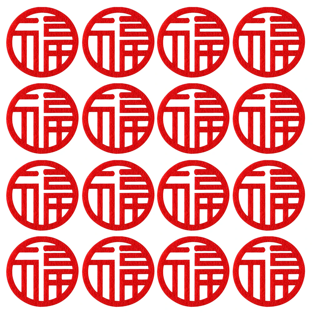 

90pcs Fu Character Window Decals Festive Home Decoration Spring Festival Glass Stickers Door Wall Decor Cloth-Cut New Year Party
