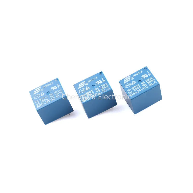 5pcs Relay SRD-05VDC-SL-A SRD-12VDC-SL-A SRD-24VDC-SL-A  Power Relays DC 5V 12V 24V 10A 250VAC 4Pin