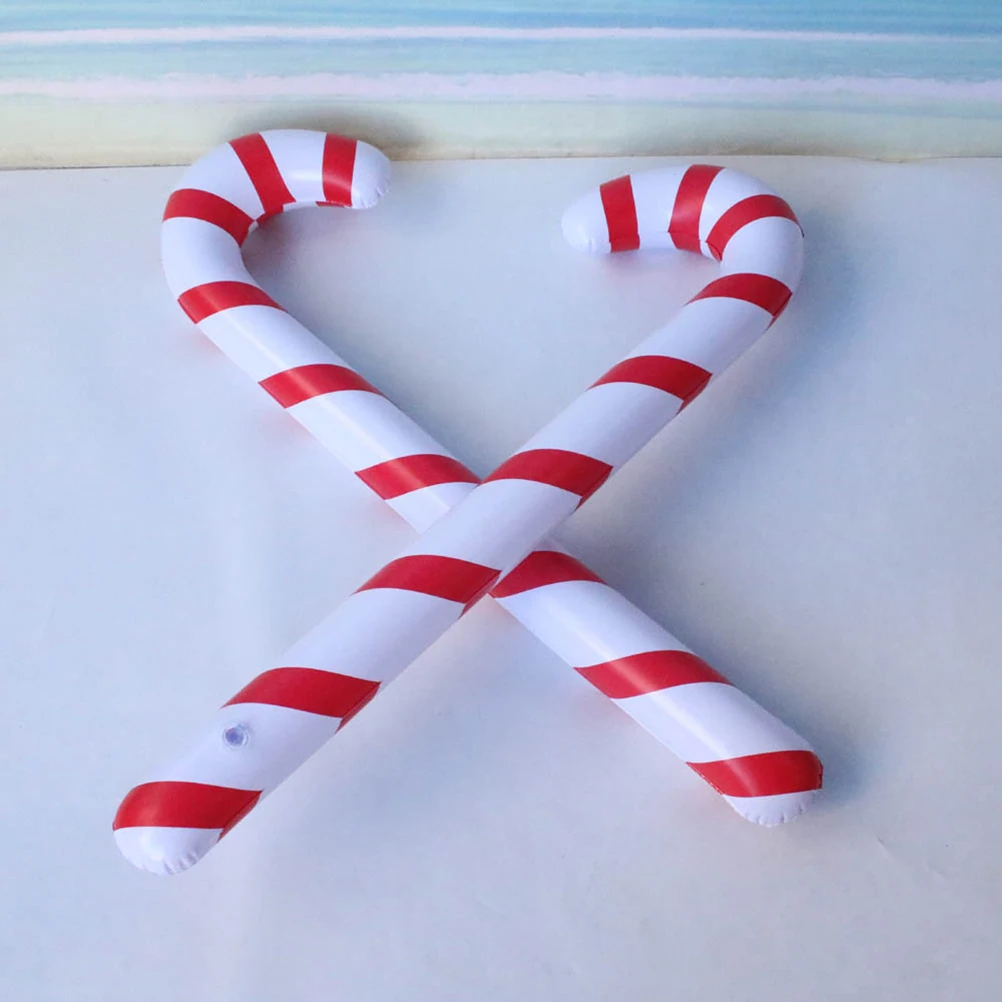 

5 Pcs Inflatable Crutches Decorative Christmas Walking Sticks Toy Inflation Toys