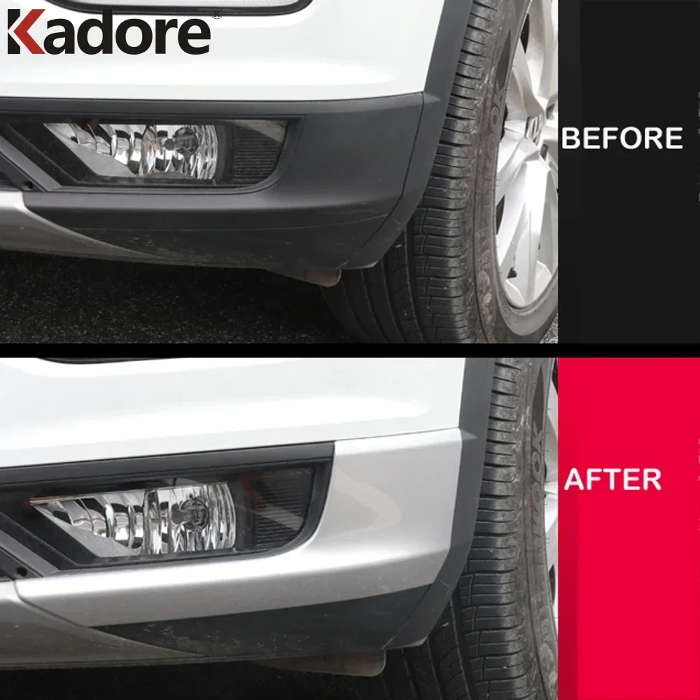Matte Front Bumper Corner Protector Cover Trim Auto Exterior Accessories For Volkswagen VW T-Roc TROC 2017 2018 2019