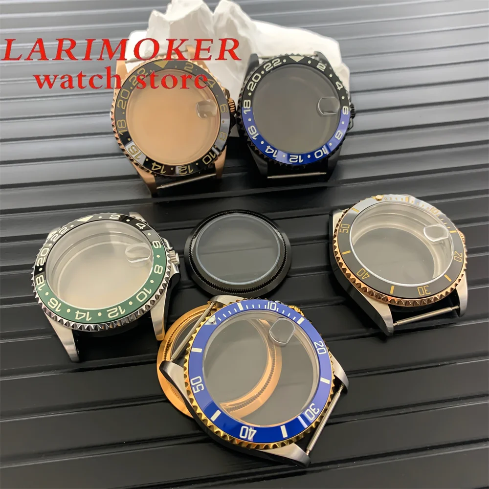 BLIGER-caja de reloj de plata de cristal de zafiro, 36mm, 38mm, compatible con NH34, NH35, NH36, ETA2824, 2836, PT5000movement