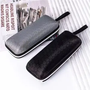 Honeycomb Pattern Glasses Case, Portable, Minimalist, Hard Eyewear Protector, Lanyard Zipper, Eyeglasses Storage Box, Accessories, 1PC 8 Main Sales Caixa Glasses - №3