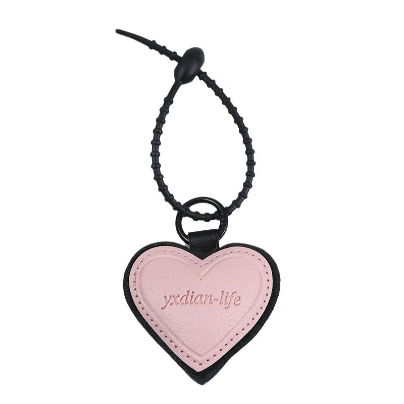 Double Color Heart Shaped Leather Keychain for Women Fashion Personalized Keychain Bag Car Key Decoration Lovers Gift Jewelry