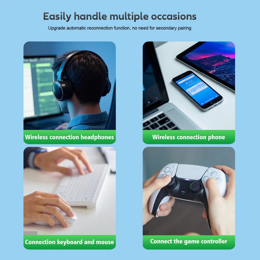 2 IN 1 WIFI6 AX900 USB WiFi Bluetooth 5.4 Wireless Adapter Dual Band 2.4G+5GHz 900Mbps Network Card Receiver Dongle For Win10/11