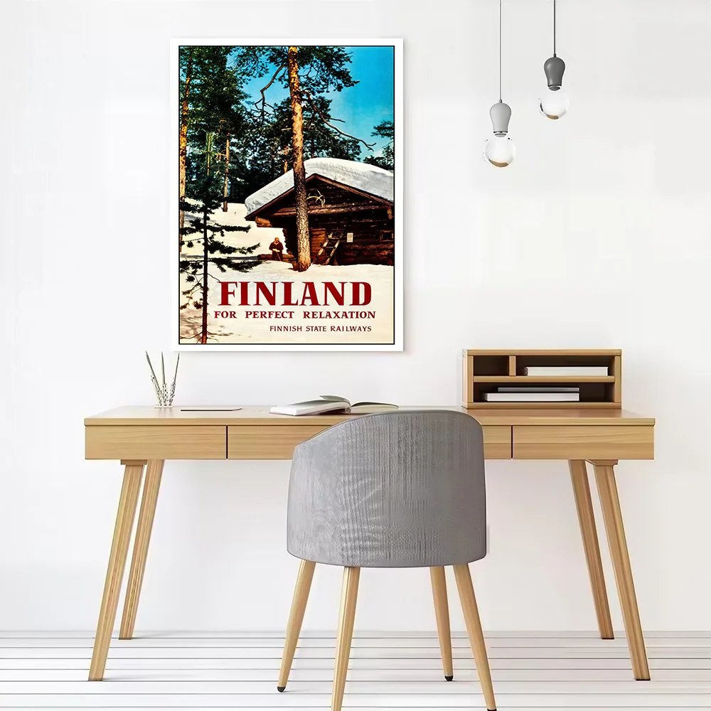 Finland Travel Canvas Print Perfect Gift for Fans Lovers Personalized Wall Art Poster for Home Decor Living Room Painting Mural