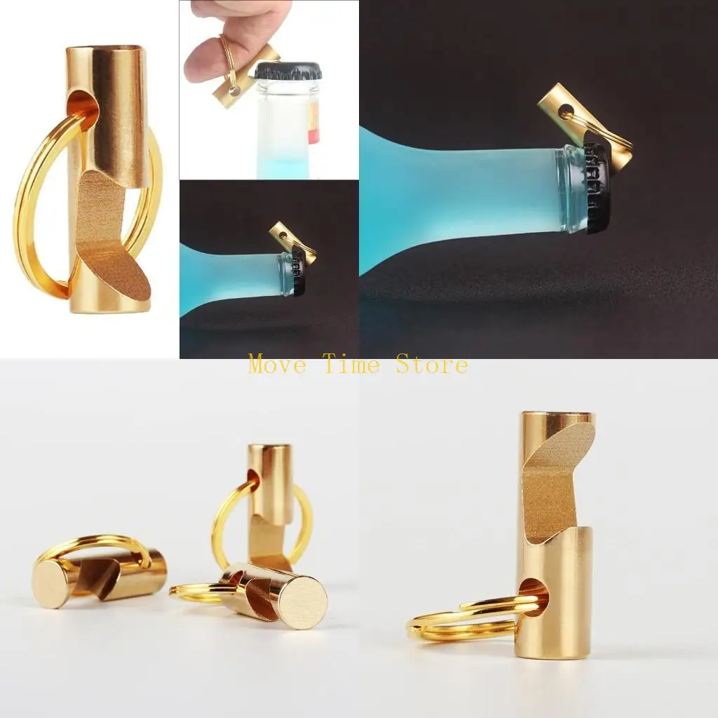 

92me Brass Beer Opener Классический прочный карманный кольцо кольцо кольца с пивным открытием Смешное подарок