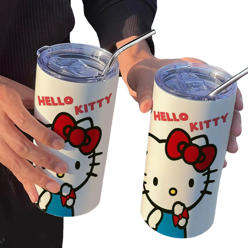 

Sanrio Hot Water Cup Cold Drink Cup Hello Kitty Hit Product New Product Kawaii Cartoon Large Capacity Outdoors Campus Student