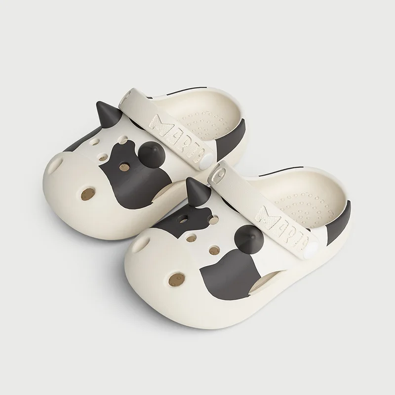 

0-7y Kids Mules & Clogs Summer Baby Boys Girls Sandals Non-slip Cows Flat Soft Sole Beach Slippers Children Garden Shoes H3