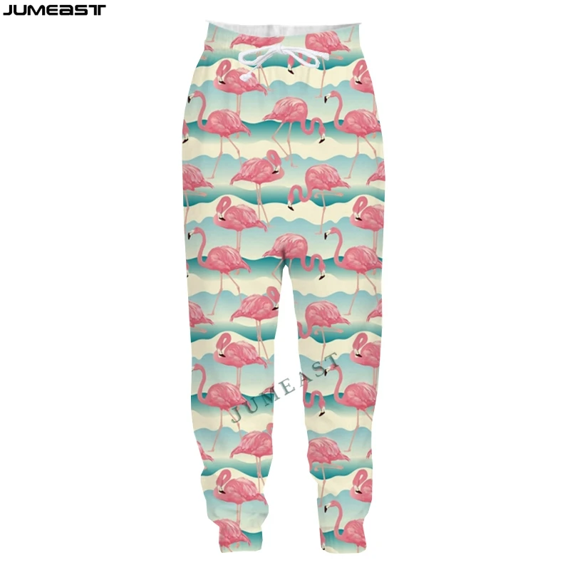 

Jumeast Y2k Men Women 3D Printed Lovely Animal Flamingo HIP Hop Casual Long Pants Sport Pullover Length Sweatpants Trousers