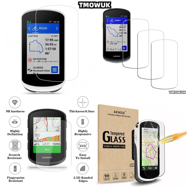 

For Garmin 1030 Plus 1040 Edge 520 820 530 1040 540 840 130 Explore2 - Smudge - Resistant Tempered Glass Screen Film For GPS