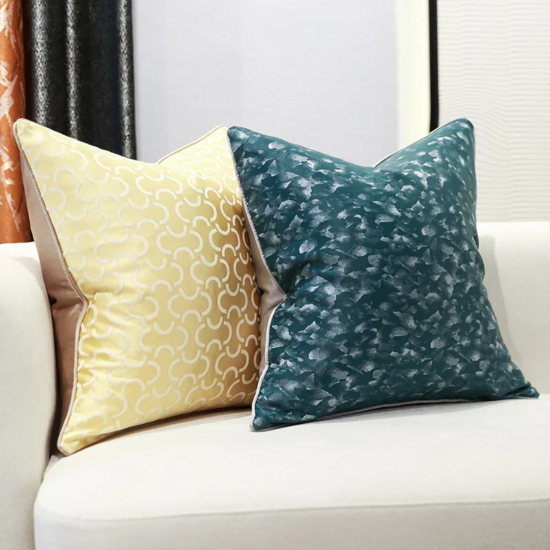 Modern Minimalist Light Luxury Pillowcase Hotel Fashion Single Sided Printing Cushion Cover