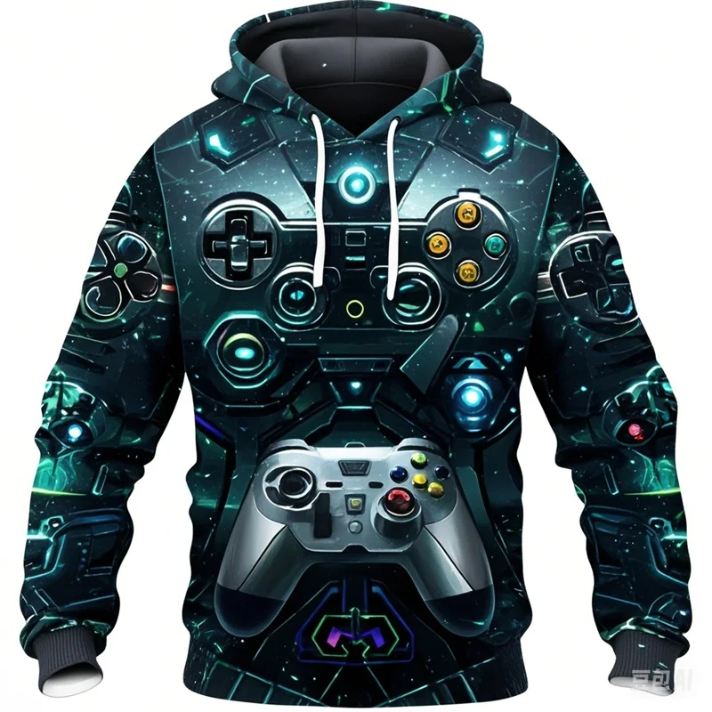 3D Print Gamer Hoodies For Men Fashion Design Mens Plus Size Pullover Gaming Hoodie Clothes Gamer Hoody Sudadera Hombre