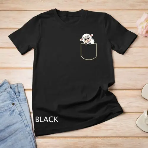 

Funny Sheep In The Pocket Gift Lamb Pocket T-Shirt Unisex T-shirt