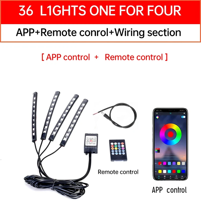 12V Motorrad Led Licht Multi-Farbe Atmosphäre Licht Sound Control Dekorative Neon Lampe Für Harley Yamaha Honda Kawasaki suzuki