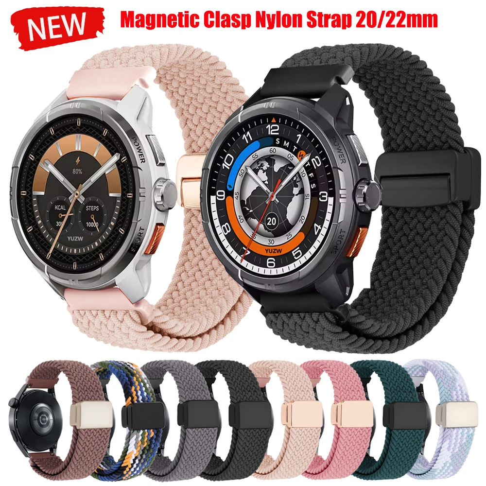 22mm 20mm Watchband for HAYLOU Solar 5 Ultra Band Plus RT3/R8/S8/S6/RS4/LS02/Watch 2 Pro Smartwatch Bracelet Nylon Elastic Strap