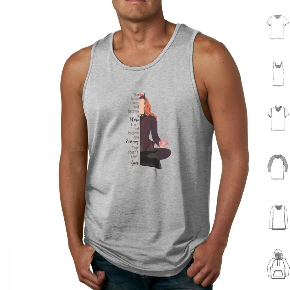 Wanda Quote Tank Tops Print Cotton Wanda Scarlet Witch Vision Hero Feminist Quote Movie Strange Multiverse Yelena Belova