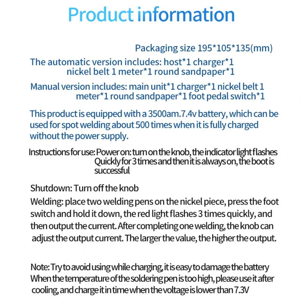 انفصال بقعة لحام بطارية قابلة للشحن لحام ممتازة 5000 واط مصباح كهربي سفلي 18650 بطارية حزمة أداة لحام