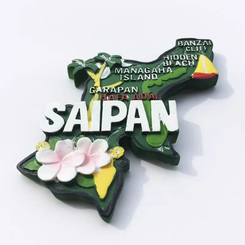 United States Fridge Magnets Saipan Waikiki Beach Kauai Maui Hawaii Travelling Souvenirs America Refrigerator Stickers Gifts