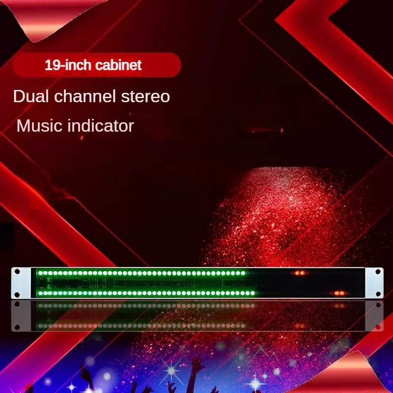 128 USB Voice-activated Stereo Audio Cabinet Music Rhythm Level Indicator Light LED Spectrum Meter