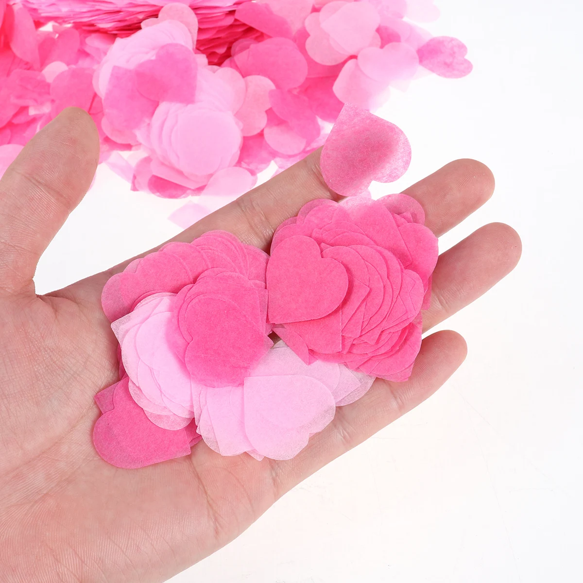 

6000pcs 2.5Cm Heart Shaped Confetti Romantic Wedding Party Decoration Supplies Pink Rose Biodegradable Loose Mix For Baskets