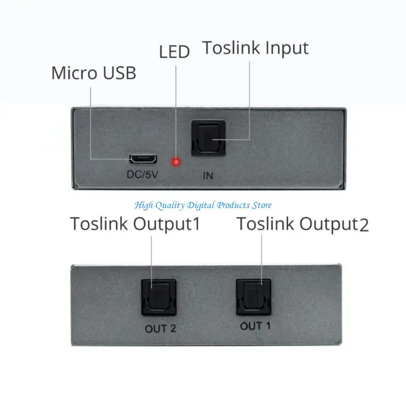 U2JE Digital Optical Splitter для устройства SPDIF для беспроблемной интеграции в домашних развлечениях для музыкального