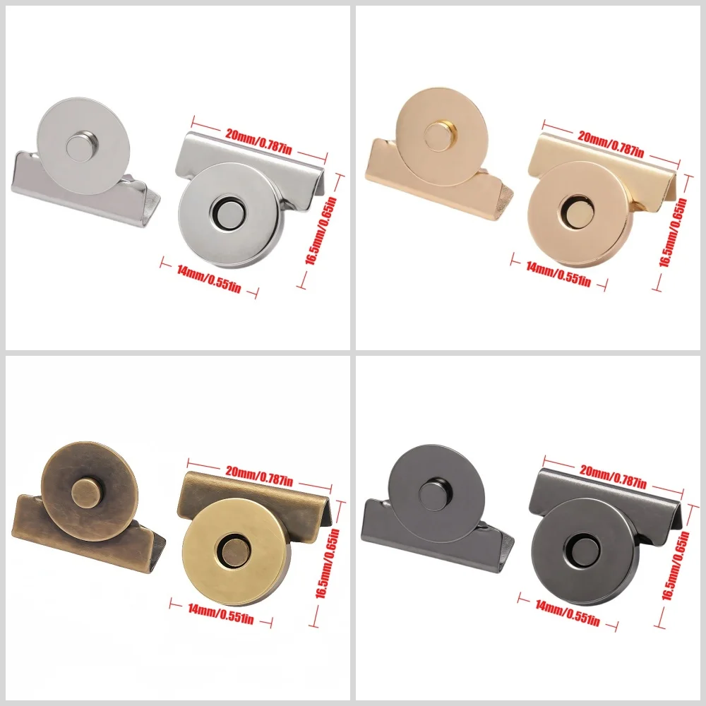 4/12 Sets Seamless Magnetic Button Magnet Buckle Hidden Button Snap Button for Shoulder Bag Wallet Clothes DIY Craft Accessories