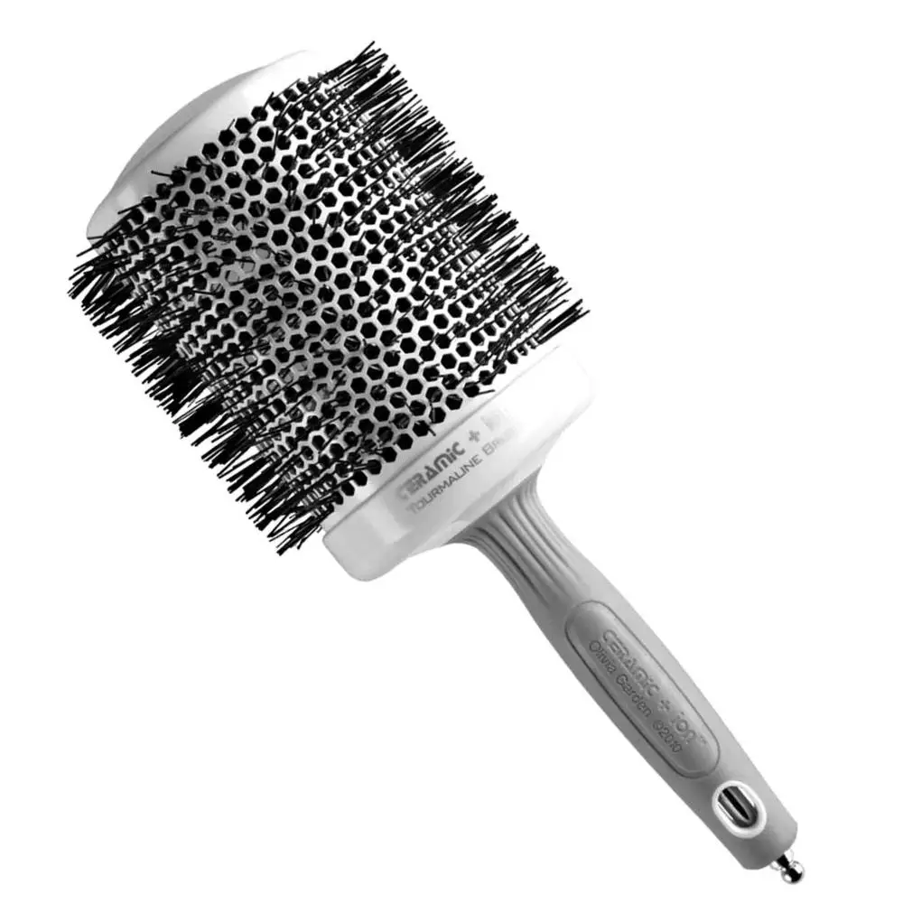 OLIVIA GARDEN  Cepillo Cabello Profesional Ceramic + Ion Round Thermal 65 – Color Blanco