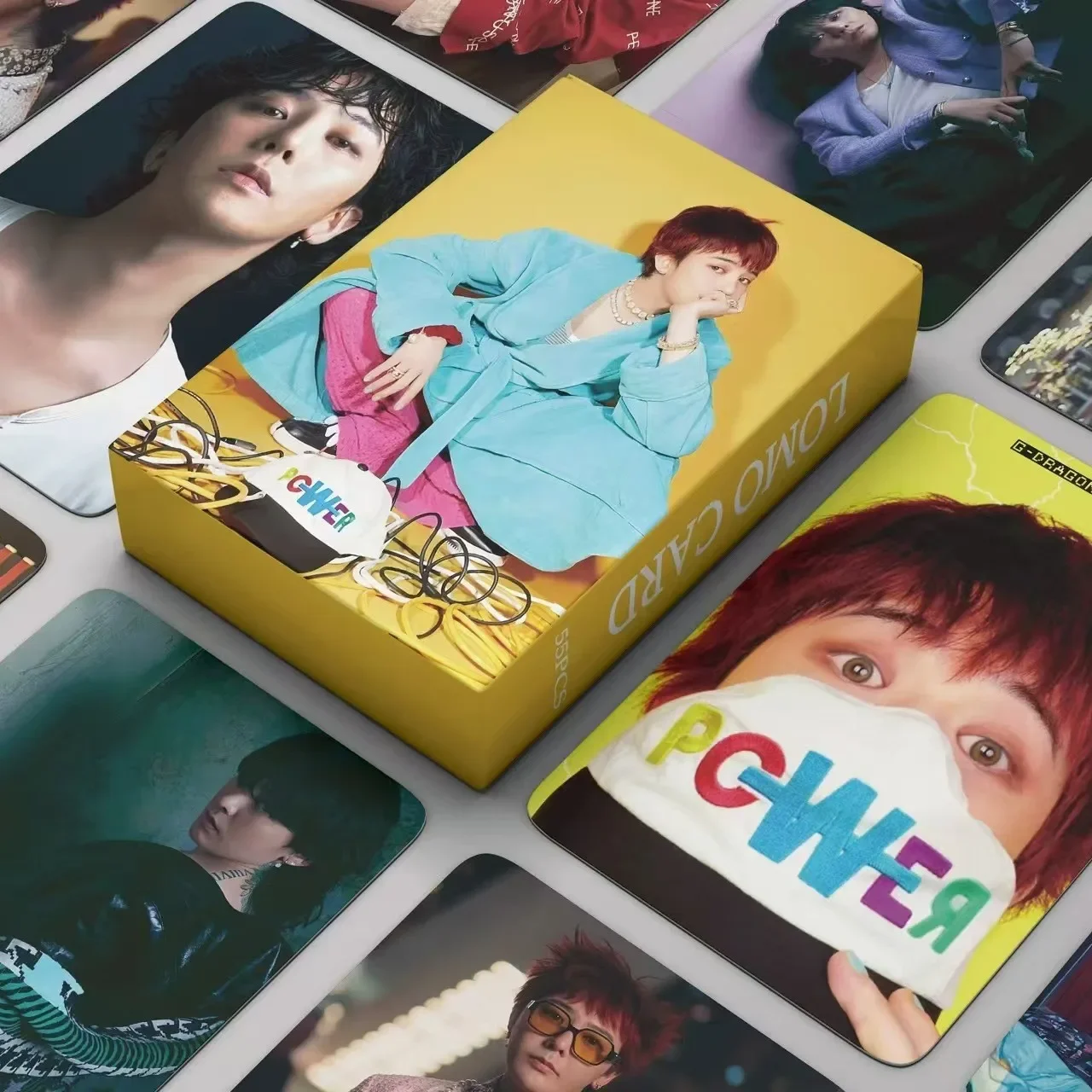 55Pcs/Set Kpop G-Dragon POWER Album Photocards Bigbang Taeyang Daesung Concert Lomo Cards Fans Collection
