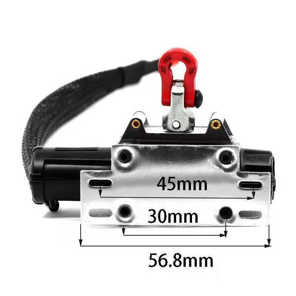 Model metalowy drut stalowy automatyczna symulowana wciągarka do 1/10 gąsienica RC oś samochodu SCX10 90046 D90 Traxxas TRX4 Redcat CC01 HPI G500