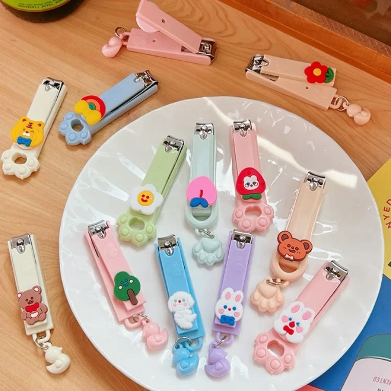 Cute Cartoon Bear Girls Heart Nail Clippers Cutter for Kids Nail Scissor Trimmer Kawaii Beauty Nail Art Baby Care Tool