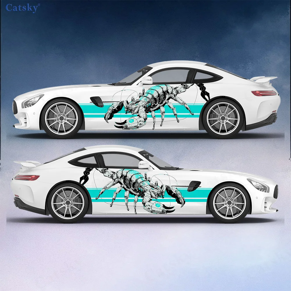 

Fashionable Cool High-tech Scorpion Car Vinyl Wrap Decal PVC Anti Scratch Sticker Suitable for Trucks SUV Decor Auto Accessories