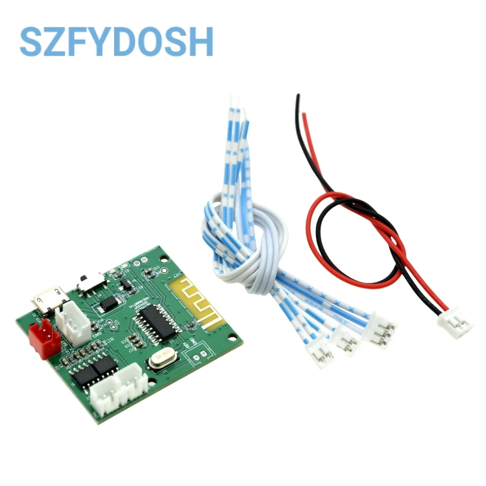 2*5 واط ستيريو بلوتوث 5.3 وحدة مكبر كهربائي 3.7 فولت 5 فولت مع شحن فك التشفير السريع #3