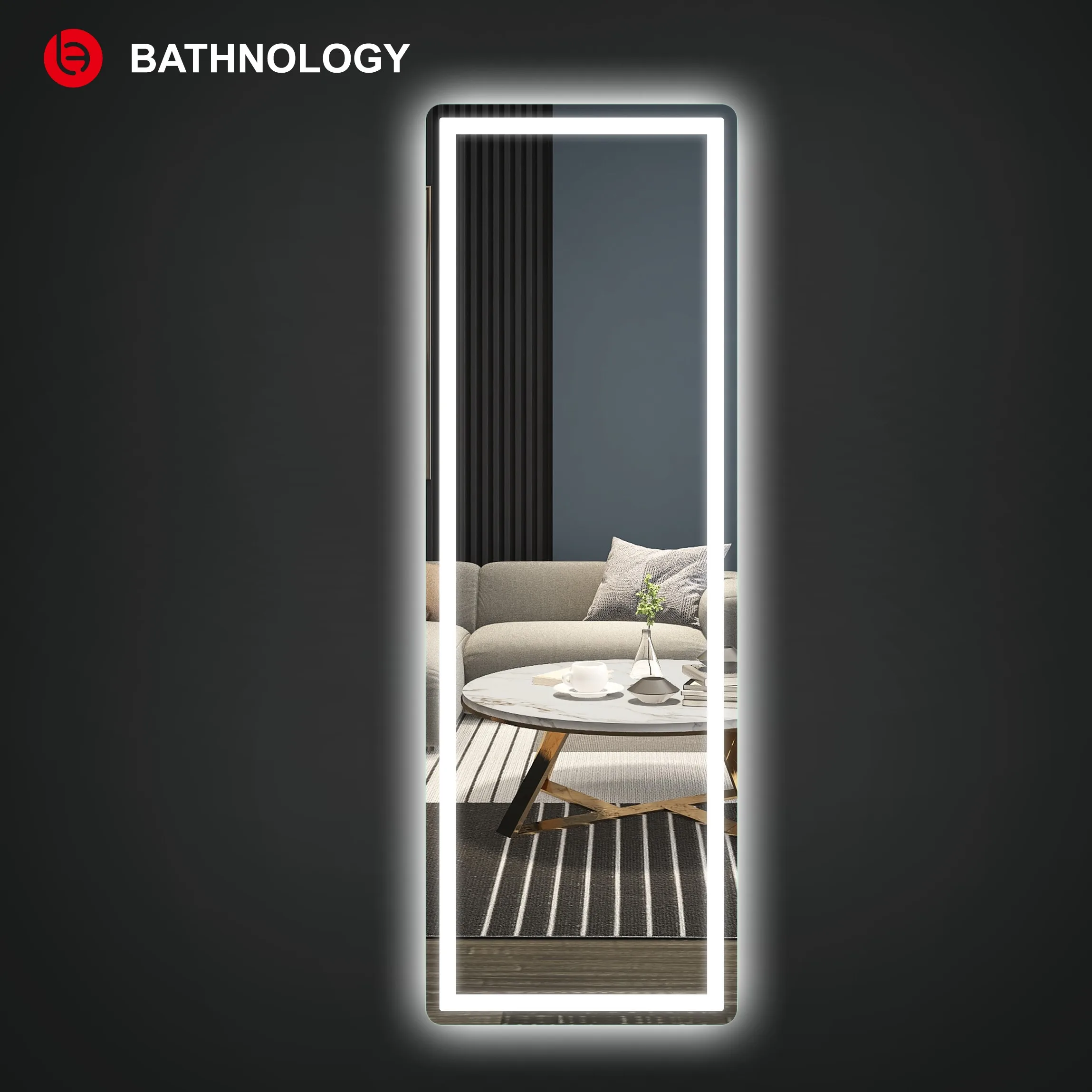 Wall Mounted led Salon Mirror Light Smart Mirror Rectangle Defogger Dressing Wholesale Full Length Mirror Led