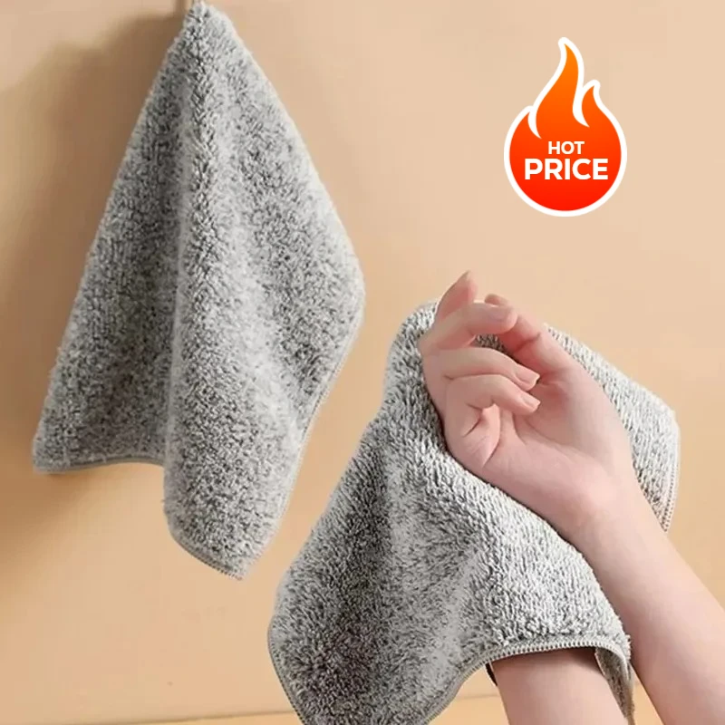 

1/5pcs - Household Japanese Style Thickened Absorbent Towel Kitchen Absorbent Quick-Drying Cleaning Cloth Small Hand Towels