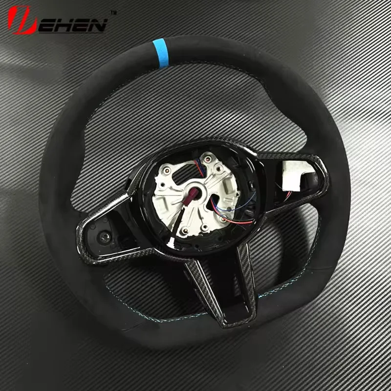 CS عجلة القيادة الكانتارا لسيارات BMW 1 2 3 4 5 6 7 8 Series G20 G26 G30 G01 G02 G80 G82 G87 F90 F95 F96 M3 M4 اكسسوارات السيارات