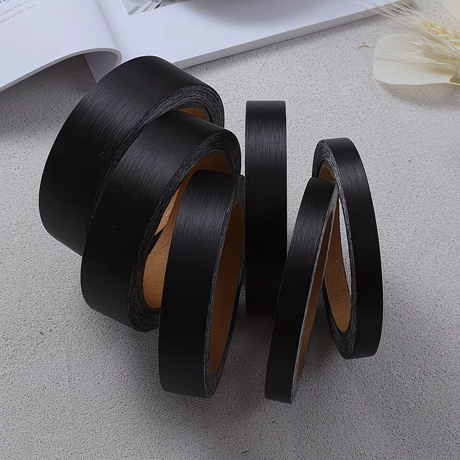 1PC 10m/393.7in Thickened skin feel, grainblack , instant furniture renovation and repair, decorationedge banding, self adhesive