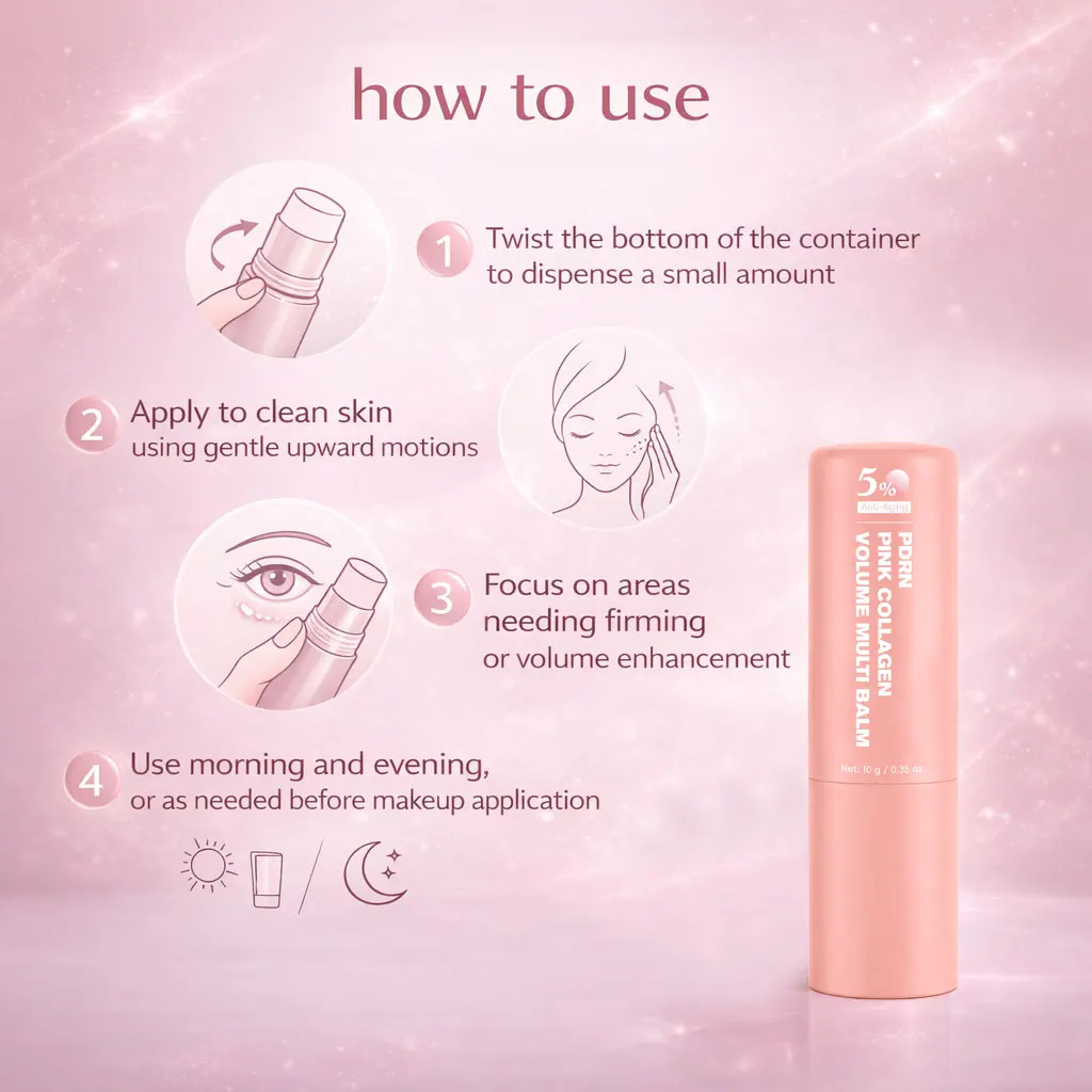PDRN Pink Collagen Volume Multi Balm | All-in-One Volufiline, PDRN, NAD Stick, hilft bei der Reduzierung feiner Linien, straffende Pflege, Lippenpflege – Detail 7