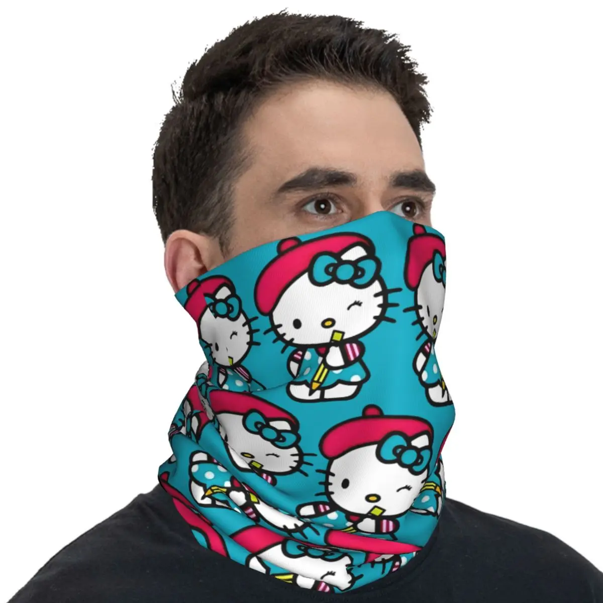 Outdoor Sports Balaclava Hello Kitty Cycling Mask Breathable Tactical Fashion Punk Hiking Camping Sun Protection Neck Gaiter