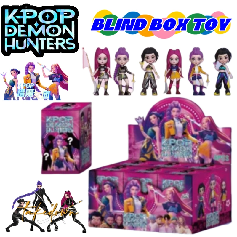 KPop Demon Hunters Rumi Mira Zoey Creative Cartoon Figurine Toy Blind Box High-Value Decorative Desktop Item for Boys and Girls