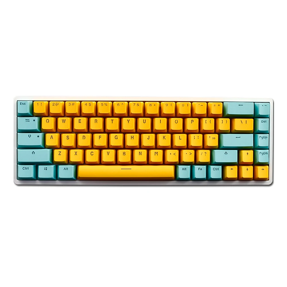 68 Tasten mechanische Tastatur PBT Tastenkappen zweifarbige OEM MX PBT transparente Tastenkappe für Royal Kludge RK68/RK837/G68/RK855/RK87