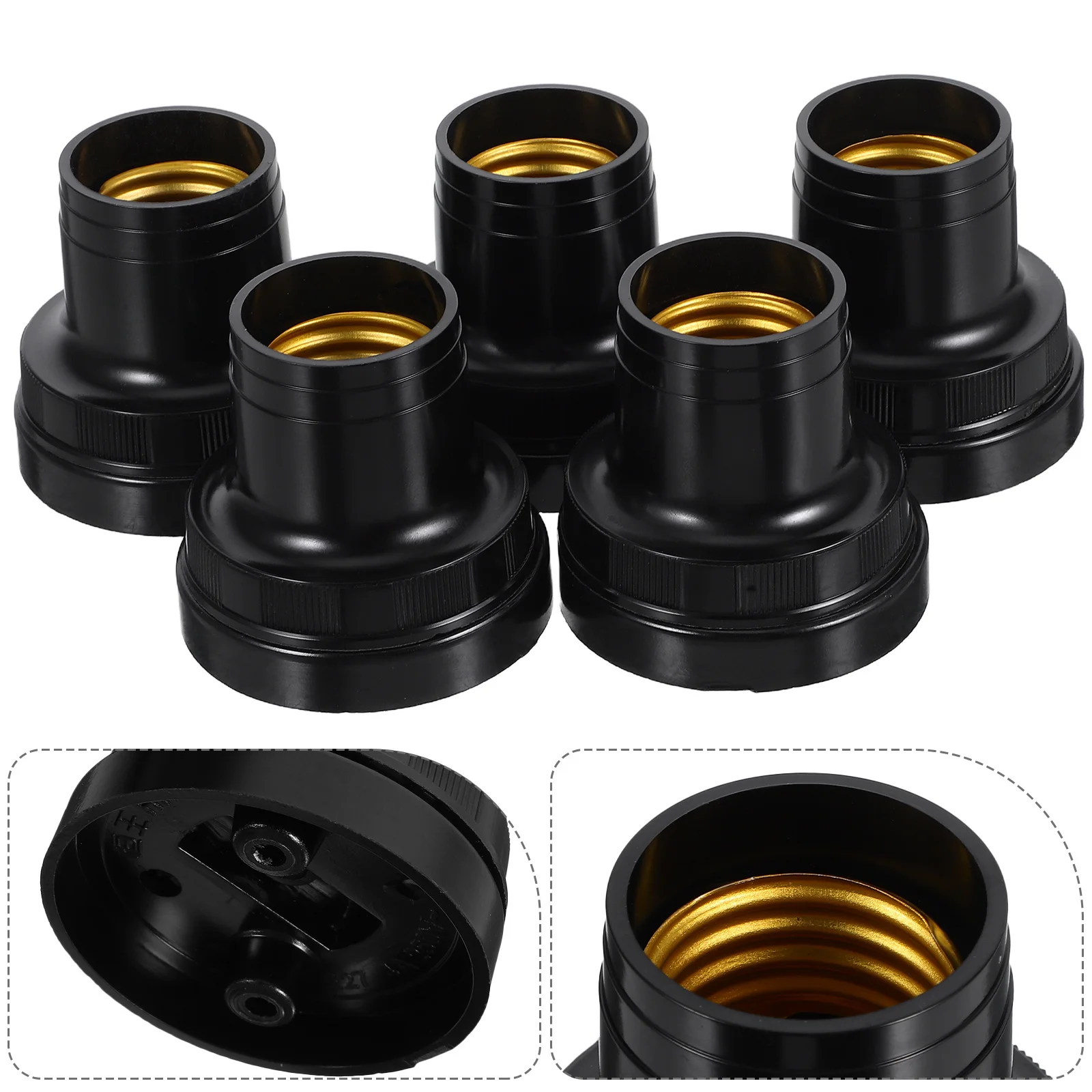 

5Pcs Screw in Lamp Base Holder Easy Installation Sturdy Fixed Design Versatile Usage for Home Office Lighting Fixtures