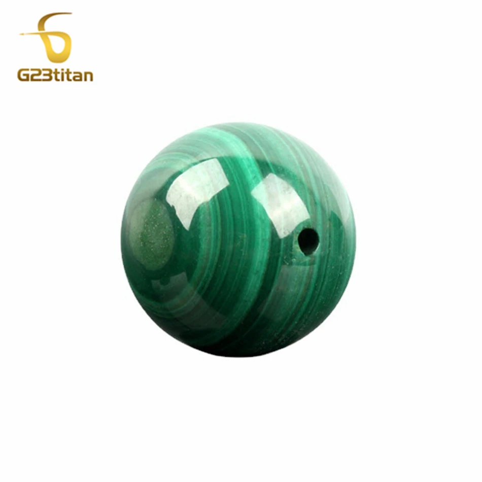 Charming Malachite Stone Earrings 6mm 8mm Green Ball Ear Studs Hypoallergenic Titanium Earings for Women Men Minimalist Jewelry