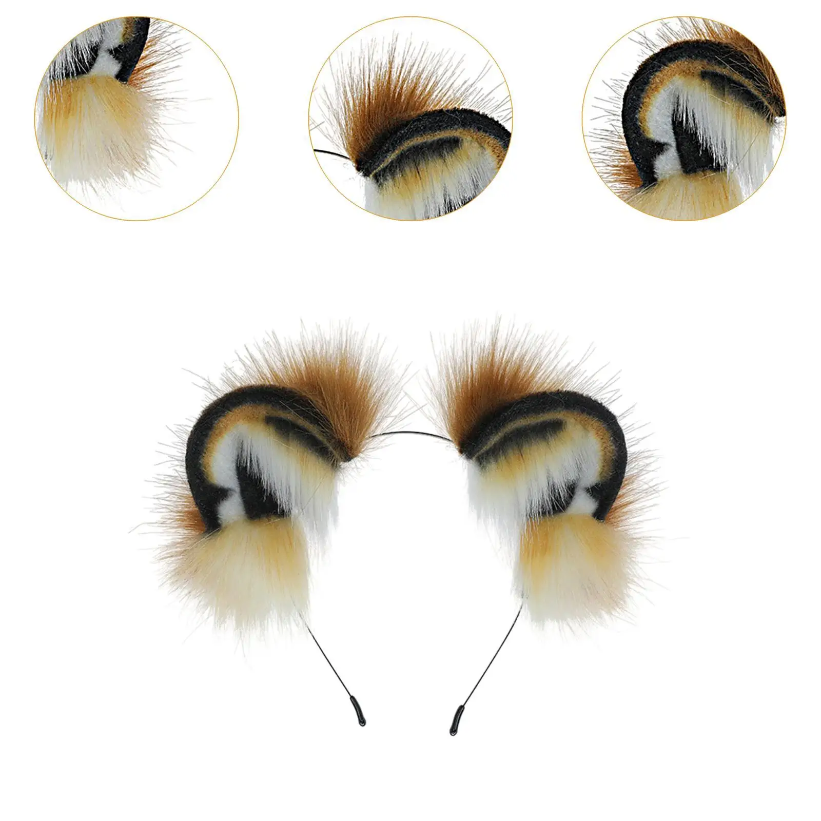 Tiger Ears Headband Cosplay Hairband for Carnival Animals Themed Party Festival