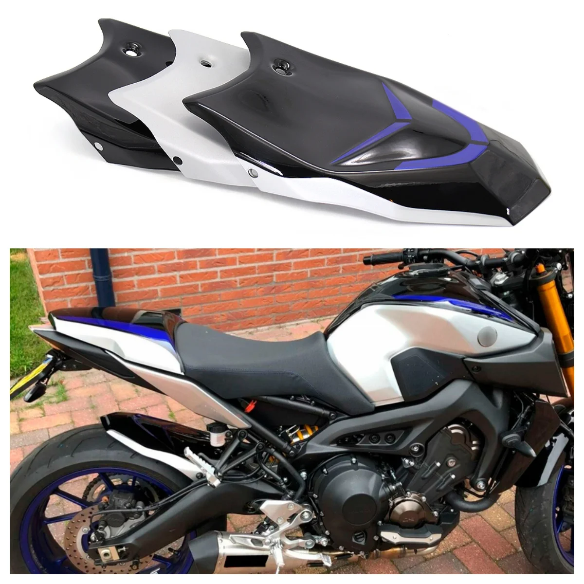 

Для YAMAHA MT09 mt 09 MT-09 SP 2018-2020 мотоциклетное заднее крыло из АБС-пластика, 3-цветное брызговик, брызговик, обтекатель колеса