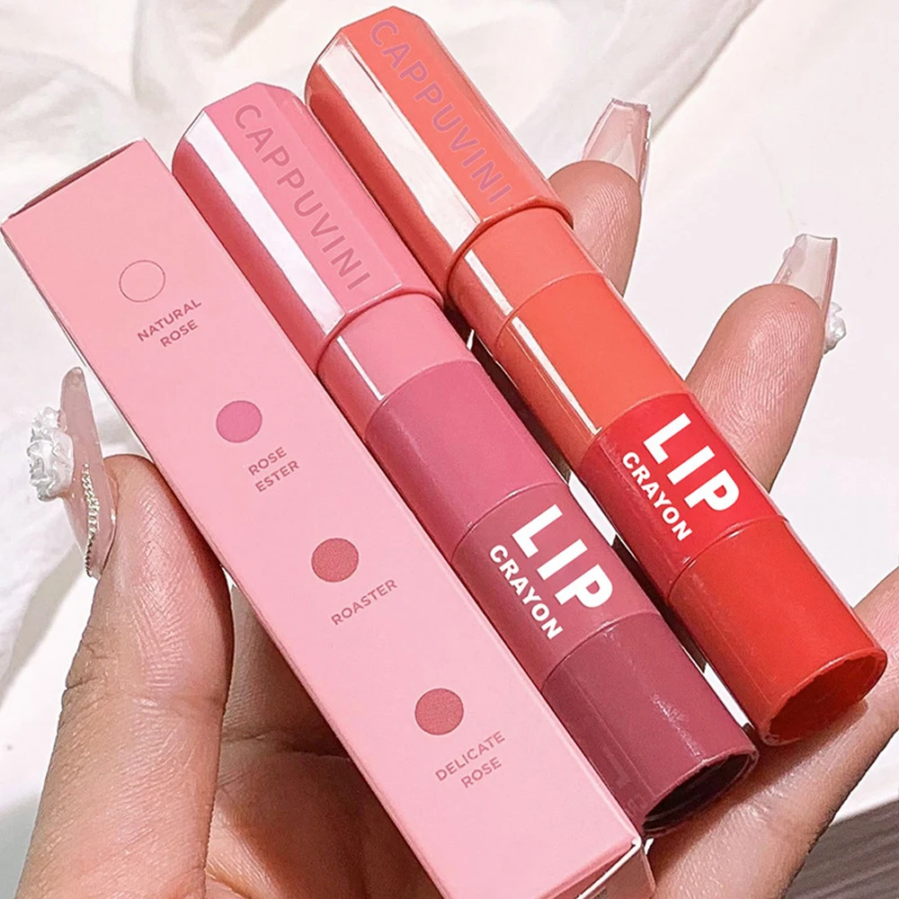 4 Kleuren In 1 Matte Lippenstift Set Nude Roze Matte Lipgloss Waterdichte Langdurige Lippenstift Potlood Voering Pen Lip Make-Up