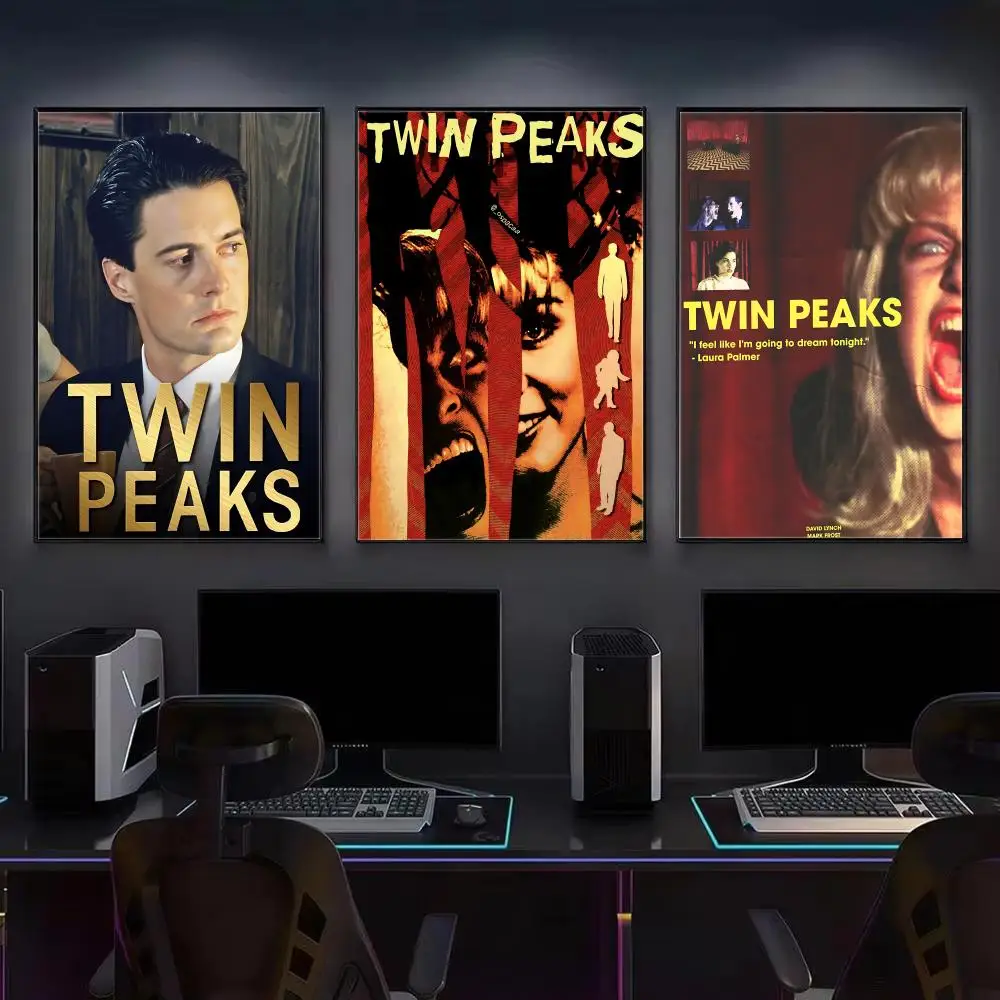 TV T-Twin Peaks-s Poster HD Wall Art Print, Self-adhesive Poster Sticker, Aesthetic Home Decor