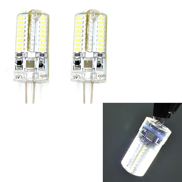 

2Pcs G4 220V 64-LED Smd 3014 Light Bulb 6000k 200lm for Ceiling Undercabinet Easy Installation G4 LED Light Bulb