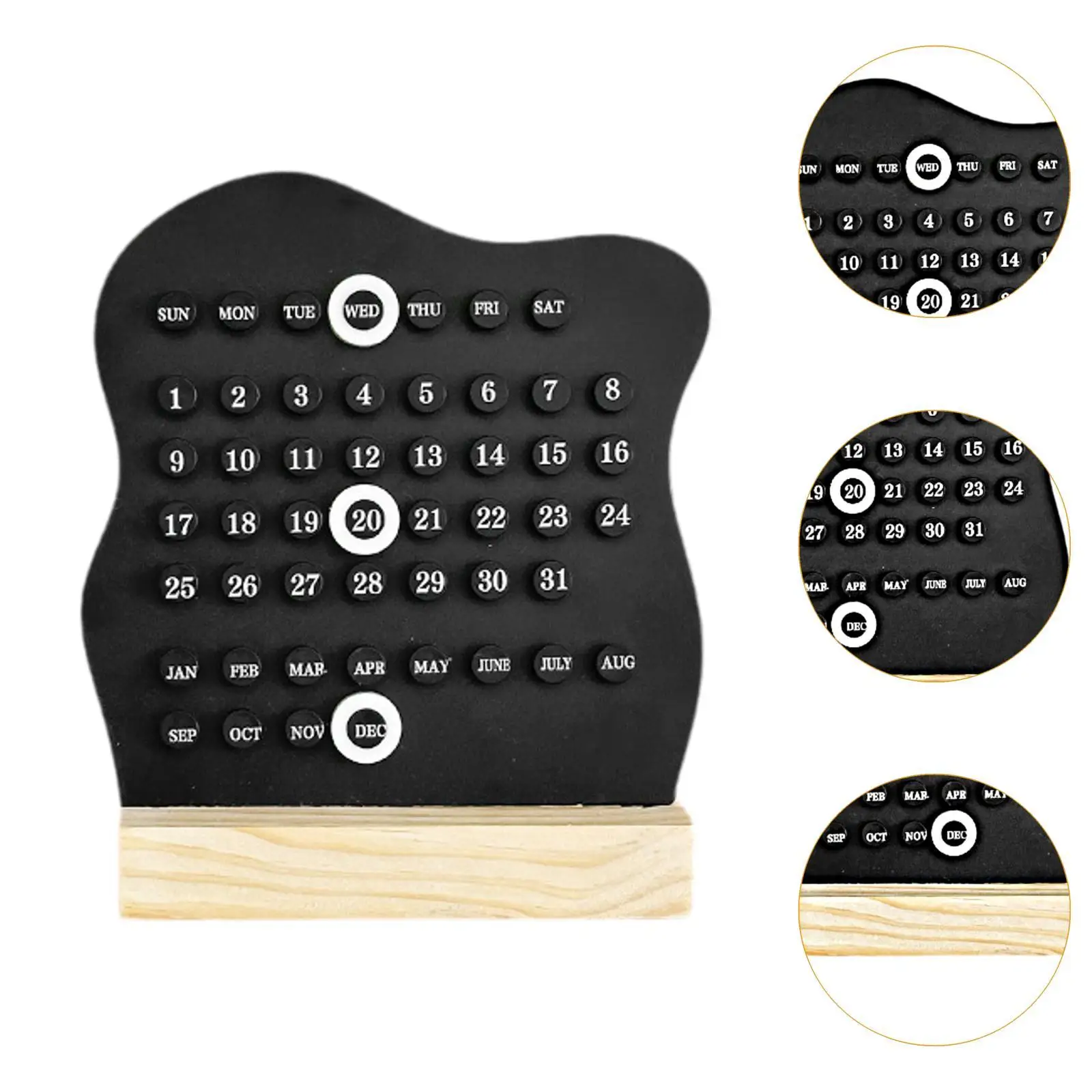 작업 공간에서 월 날짜 표시를 위한 창의적인 책상 달력